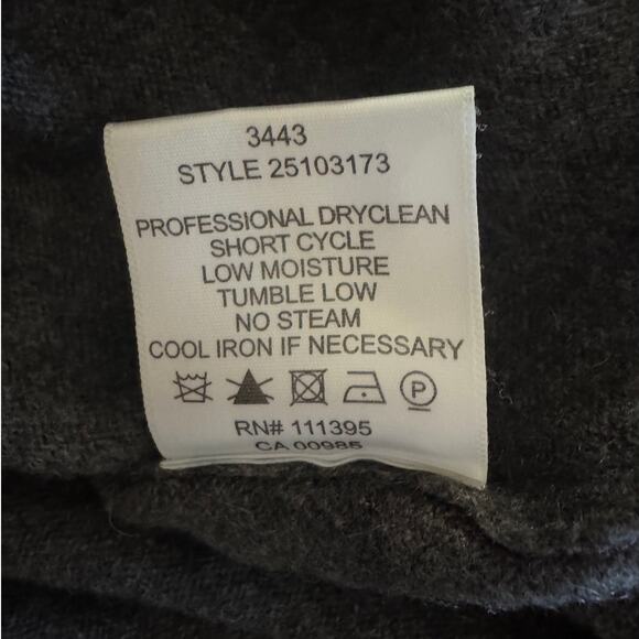 Tory Burch | 100% Cashmere Grey Split Neck Tunic Sweater  | Size Small - Picture 6 of 7